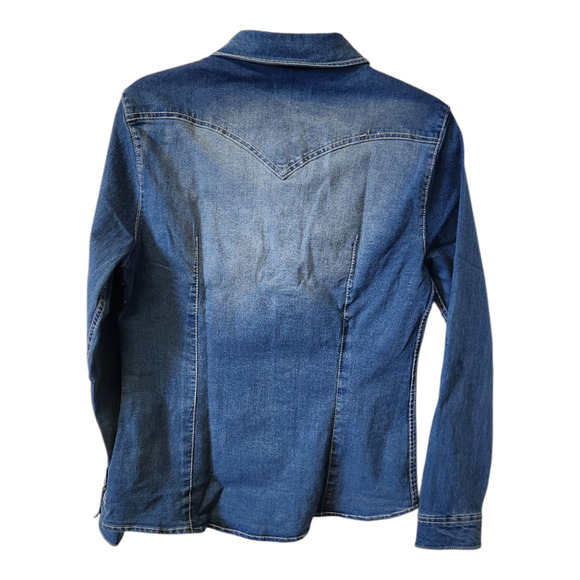 True Religion Blue Button Down Shirt - Picture 5 of 9